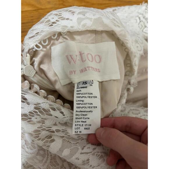 Wtoo by Watters Lace Wedding Gown Size 15 - Picture 4 of 6